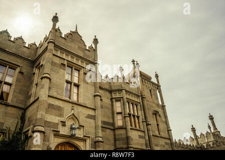 Façade de palais de Vorontsov en Crimée, gros plan Banque D'Images