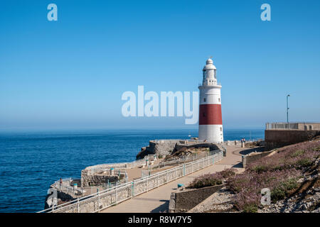 Trinity House Lighthouse. Europa Point. Gibraltar. Banque D'Images