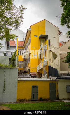 L'arrière des édifices, à Bukit Pasoh Road, Singapour, Outram Park Banque D'Images