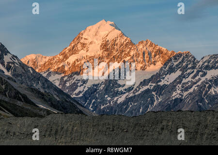 Le Mont Cook, le Lac Pukaki, Canterbury, île du Sud, Nouvelle-Zélande Banque D'Images