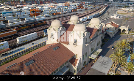 San Bernardino Santa Fe Depot ou San Bernardino, San Bernadion, CA, USA Banque D'Images