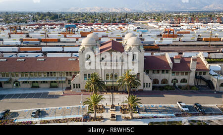 San Bernardino Santa Fe Depot ou San Bernardino, San Bernadion, CA, USA Banque D'Images