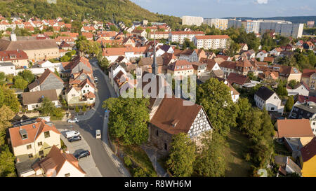 Lobeda-Altstadt Pfarramt, Église évangélique, Jena, Allemagne Banque D'Images