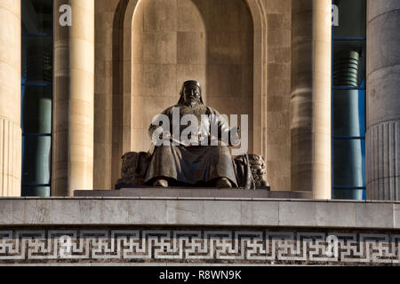 Vues de Chinggis Khaan Statue à Oulan-Bator, Mongolie Banque D'Images