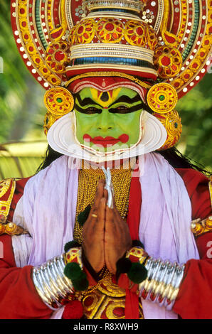 Kathakali, danse classique de l'Inde, , Kerala, Inde Banque D'Images