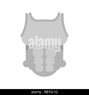 Chevalier armure armure médiévale. poitrine corps ensemble. Illustration de Vecteur