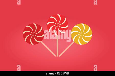 Lollipop candy background Illustration de Vecteur