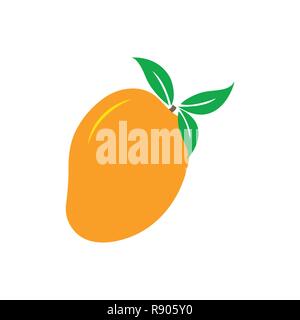 Feuille d'icône de mangue Illustration de Vecteur