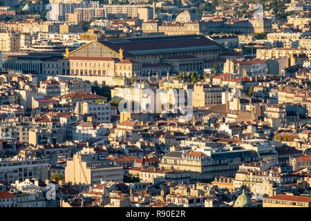 France, Bouches du Rhône, Marseille, quartier de la gare et la gare Saint Charles Banque D'Images