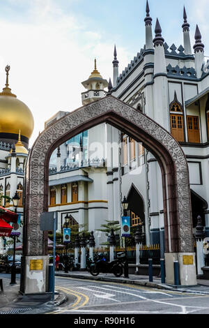 Masjid Sultan / La Mosquée Sultan dans Kampong Glam, Singapour Banque D'Images
