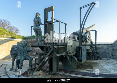 La mise en place fort Rumeli Mecidiye (turc) Tabya en Eceabat, Canakkale, Turquie Banque D'Images