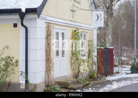 Un point de vue extérieur de Berlin Daniel Krog, une étoile au guide Michelin restaurant, sur une journée d'hiver. Banque D'Images