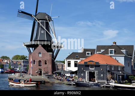 Moulin Moulin de Adriaan Spaarne Haarlem Pays-Bas Hollande Banque D'Images