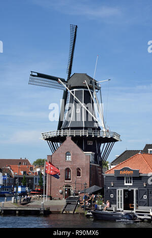 Moulin Moulin de Adriaan Spaarne Haarlem Pays-Bas Hollande Banque D'Images