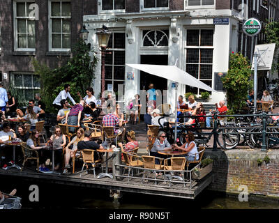 Café 't Smalle Drinken Egelantiersgracht Jordaan Néerlandais Amsterdam pays-Bas Pays-Bas Banque D'Images