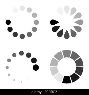 Icône de cercle de chargement. Vector illustration design plat, Illustration de Vecteur