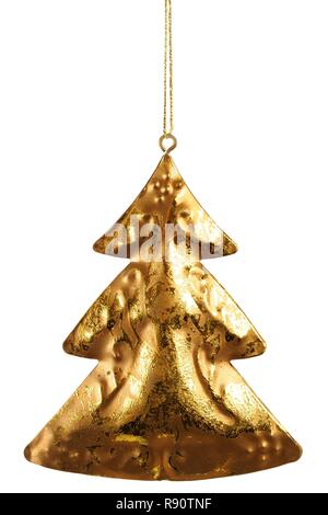 Décoration d'arbre de Noël isolé sur fond blanc Banque D'Images