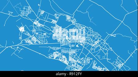 Vecteur urbain plan de la ville de Kanpur, Inde Illustration de Vecteur