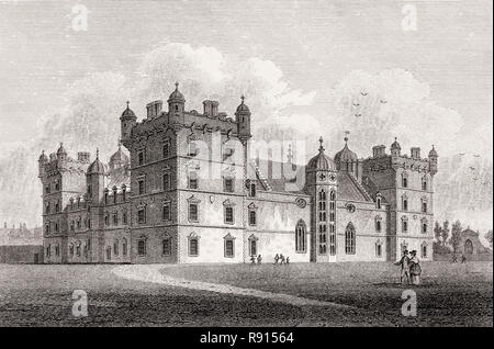 George Heriot's Hospital, Édimbourg, Écosse, 19e siècle, les vues à Edimbourg par J. & S. H. Storer Banque D'Images