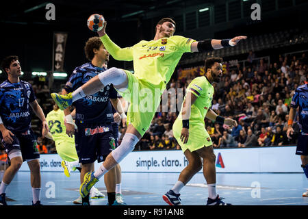 15 décembre 2018, Pabello Barris nord, Barcelone, Espagne ; demi-finale Copa ASOBAL handball ; FC Barcelona contre Lassa Ademar Leon ; Ludovic Fabregas de Banque D'Images