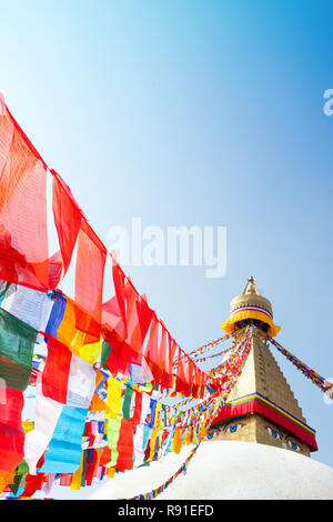 Bodhnath (Boudha ) , Asie , le plus grand stupa bouddhiste de Katmandou, Népal Banque D'Images