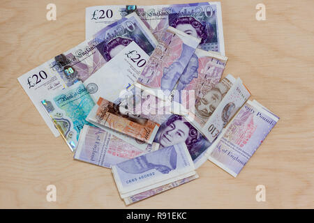 Anglais britannique sterling pound note Banque D'Images