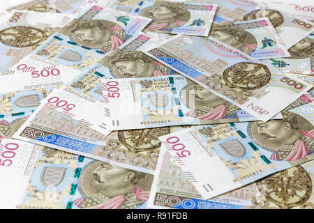 500 PLN fond billets Banque D'Images