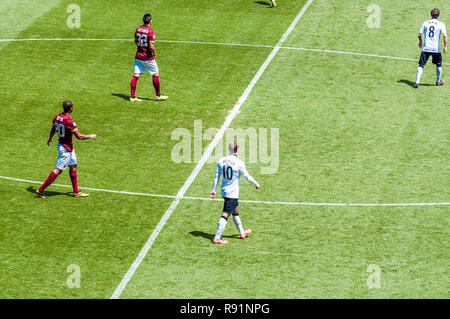 Manchester United vs AS Roma lors de la concurrence en France. Banque D'Images