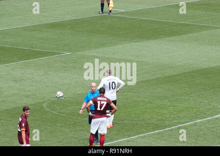 Manchester United vs AS Roma lors de la concurrence en France. Banque D'Images