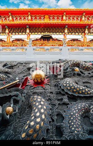 Le comté de Nantou, Taiwan - le 8 décembre 2015 : Wenwu temple à Sun Moon Lake Banque D'Images