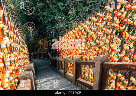 Le comté de Nantou, Taiwan - le 8 décembre 2015 : Wenwu Temple, année d'étapes à Sun Moon Lake Banque D'Images