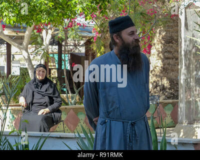 Le monastère grec-orthodoxe à Qasr el Yahud (lit. 'Château des Juifs"), est le nom officiel d'un site du baptême dans la vallée du Jourdain dans le Nous Banque D'Images