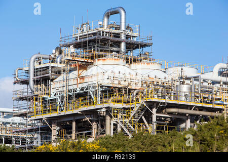 Le terminal de gaz Rampside à Barrow in Furness, Cumbria, Royaume-Uni, qui traite le gaz naturel de la baie de Morecambe, champs de gaz. Banque D'Images