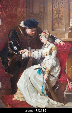 1491 - 1547. Roi d'Angleterre. Anne Boleyn, ch. 1501-1536. Reine d'Angleterre comme la deuxième femme d'Henry VIII. Détail d'une œuvre de série irlandaise Banque D'Images