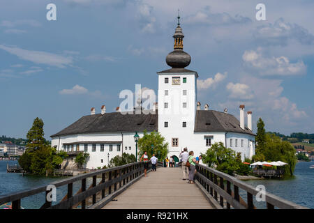 GMUNDEN, Autriche, - août 03, 2018 : Gmunden Schloss Ort ou Schloss Orth dans le lac Traunsee Gmunden en ville. Schloss Ort est un château autrichien trouvés Banque D'Images