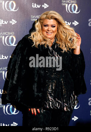 Gemma Collins assistant à la presse pour lancer la prochaine série de Dancing on Ice au Natural History Museum de Londres, Kensington. Photo date : mardi, 18 décembre 2018. Crédit photo doit se lire : David Parry/PA Wire Banque D'Images