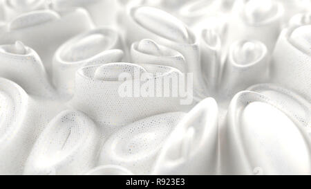 Résumé fond blanc avec bionic soft forme. Illustration 3D render Banque D'Images