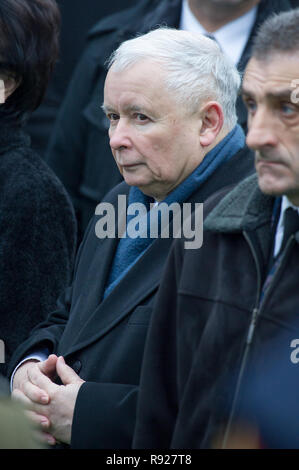 Jaroslaw Kaczynski, Président de Droit et Justice, à Slupsk, Pologne. Au 17 décembre 2018 © Wojciech Strozyk / Alamy Stock Photo Banque D'Images