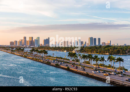 Quitter Miami pour la plage Banque D'Images