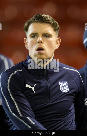 Pittodrie Stadium, Aberdeen, Royaume-Uni. Dec 18, 2018. Football Premiership Ladbrokes, Aberdeen et Dundee ; Lewis Spence de Dundee au cours de l'échauffement : Action Crédit Plus Sport/Alamy Live News Banque D'Images