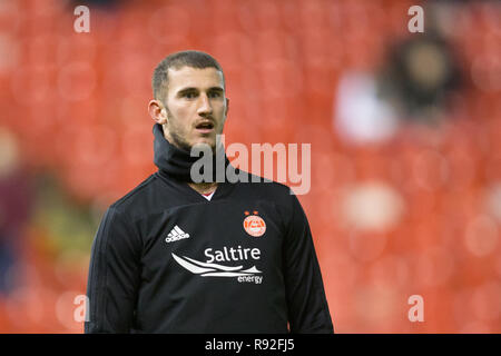 Pittodrie Stadium, Aberdeen, Royaume-Uni. Dec 18, 2018. Football Premiership Ladbrokes, Aberdeen et Dundee ; Dominic Ball d'Aberdeen pendant l'échauffement : Action Crédit Plus Sport/Alamy Live News Banque D'Images