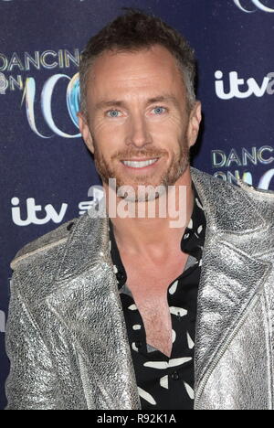 Londres, Royaume-Uni. Dec 18, 2018. James Jordan au Dancing on Ice Red Carpet lancement au musée d'Histoire Naturelle de patinoire. Credit : Keith Mayhew SOPA/Images/ZUMA/Alamy Fil Live News Banque D'Images