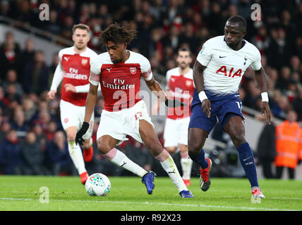 Londres, Royaume-Uni. Dec 19, 2018. Alex Iwobi d'Arsenal au cours de l'EFL Cup Trimestre Final - entre Arsenal et Tottenham Hotspur à l'Emirates stadium, Londres, Angleterre le 19 mai 2018. Action Crédit : Foto Sport/Alamy Live News Banque D'Images
