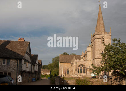 Église Saint Cyricacs, Lacock, Wiltshire, England, UK Banque D'Images