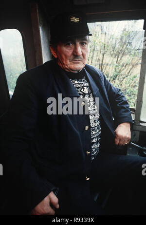 British Rail conducteur de locomotives Diesel de la gare de Fort William sur la West Highland British Rail Glasgow à Mallaig, Highlands, en Écosse, en ligne Banque D'Images