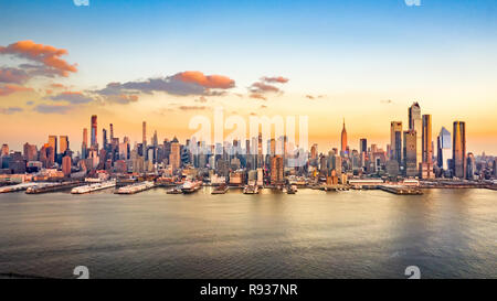 Panoramaof aérienne New York skyline Banque D'Images
