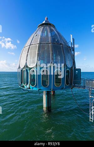 Télécabine de plongée en mer Baltique, mer Baltique, Darß Zingst resort, Mecklembourg-Poméranie-Occidentale, Allemagne Banque D'Images