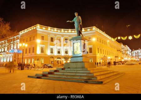 Monument au Gouverneur d'Odessa, duc de Richelieu, Armand Emmanuel Sophie de Vignerot du Plessis Septimanie, Odessa, Ukraine Banque D'Images
