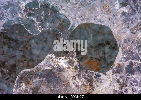 La formation de la glace, Kongsfjorden, la côte ouest du Spitzberg, archipel du Svalbard, Norvège, Europe Banque D'Images