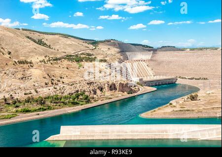 Au barrage de l'euphrate, Province d'Adiyaman, est de la Turquie, Turquie Banque D'Images